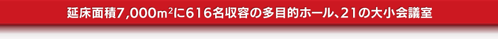 学術会議や株主総会、講演会、パーティ等にご利用いただける多目的ホールです。